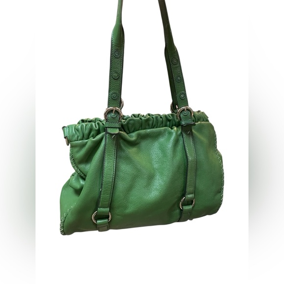Sondra Roberts Large Green All Leather Handbag